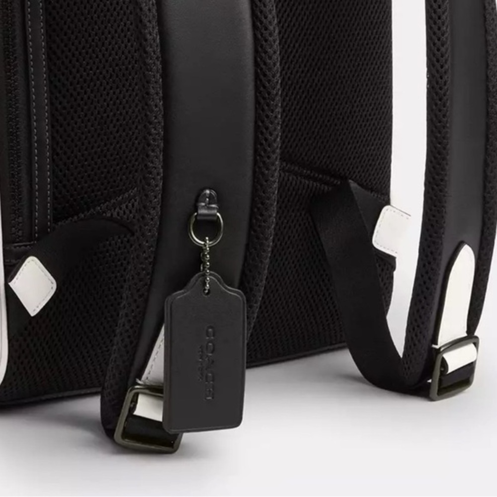 NWT COACH Racer Backpack In Blocked‎ Signature Canvas - Picture 4 of 7